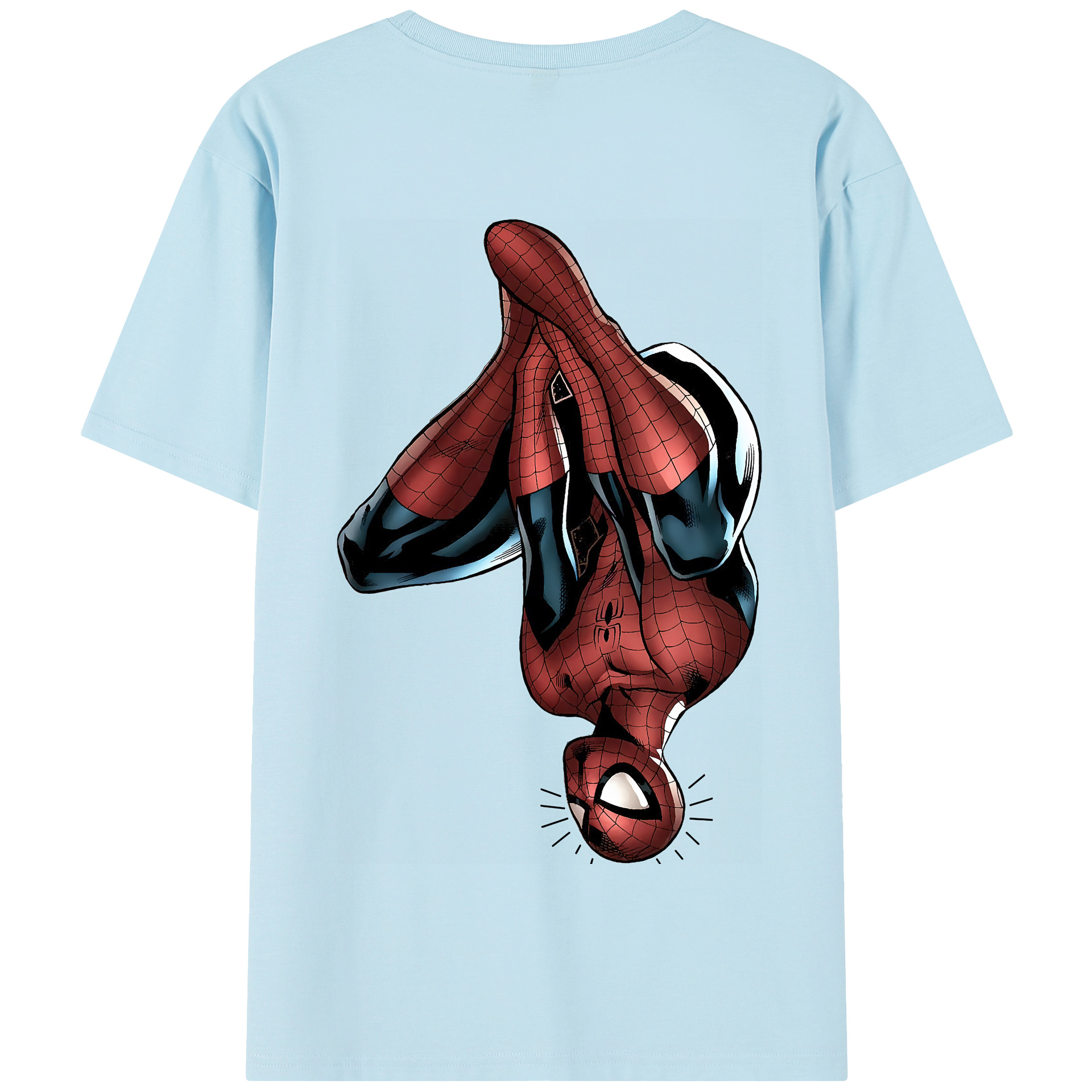 （画像用） Spider Man スパイダーマン 綿100％半袖Tシャツ（背面プリント）